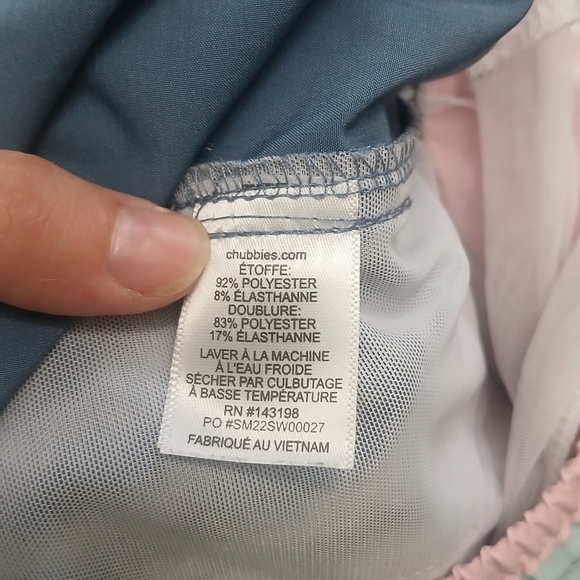 Chubbies Blue Swim Shorts with Pink Waistband XXL 5.5" Inseam - Picture 6 of 6